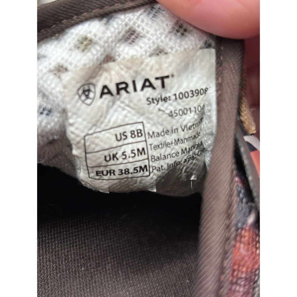 Ariat Fuse Neutral Blanket Print Wmn's Athletic Shoes 8B Southwest Aztec - Picture 7 of 8